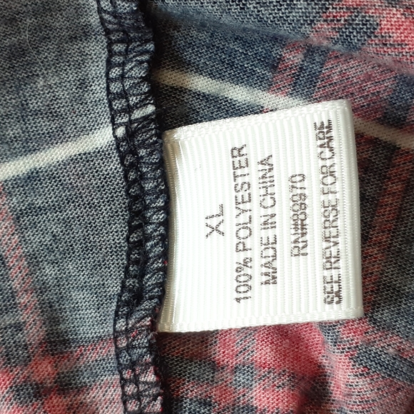 Eden and Olivia Womans Maternity Plaid Top XL - Picture 6 of 12